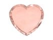 Picture of PLATES HEART ROSE GOLD 21X19CM